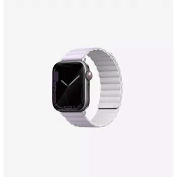 UNIQ Revix bracelet de montre magnétique réversible pour Apple Watch Series 1/2/3/4/5/6/7/8/9/SE/SE2/SE3 38/40/41 mm, lilas/blanc