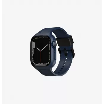 Bracelet UNIQ Monos 2en1 pour Apple Watch avec boîtier Series 4/5/6/7/8/9/SE/SE2/SE3 44/45 mm bleu marine