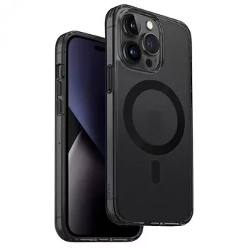 Coque de charge MagClick UNIQ LifePro Xtreme pour iPhone 14 Pro Max 6,7 pouces noir/frost fumé