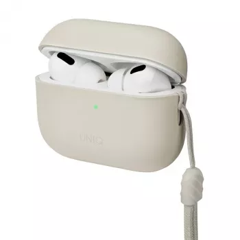 Coque UNIQ Lino en silicone pour AirPods Pro 2e génération (2022/2023) - ivoire beige