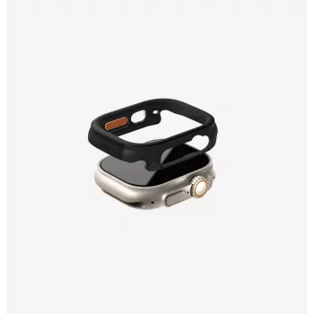 Coque de protection UNIQ Valencia pour Apple Watch Ultra / Ultra 2 / Ultra 3 49 mm, noir de minuit