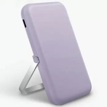 UNIQ Hoveo Batterie externe 5000mAh USB-C 20W PD Fast Charge sans fil magnétique Lilac Lavender