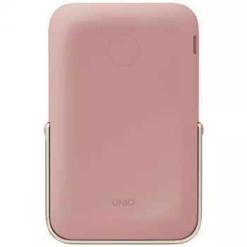 UNIQ Hoveo Batterie externe 5000mAh USB-C 20W PD Fast Charge sans fil magnétique Blush Pink