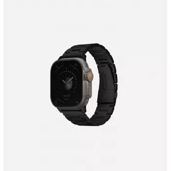 Bracelet de montre UNIQ Osta pour Apple Watch 42/44/45/49 mm en acier inoxydable à maillons noir de minuit