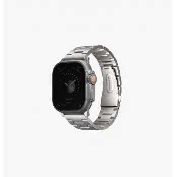 Bracelet de montre UNIQ Osta pour Apple Watch 42/44/45/49 mm en acier inoxydable à maillons noir de minuit