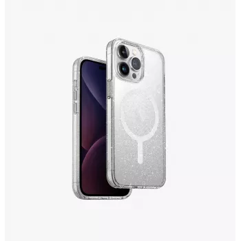 UNIQ LifePro Xtreme Coque pour iPhone 15 Pro Max 6,7 inch MagClick Charging transparente Tinsel Lucent