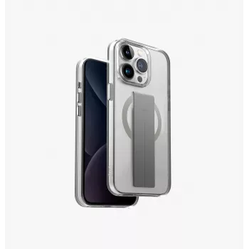 Coque de chargement UNIQ Heldro Mag pour iPhone 15 Pro Max 6,7 pouces MagClick Charging noir/Vapour Smoke
