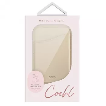 Portefeuille magnétique UNIQ Coehl Esme avec miroir et béquille Cream