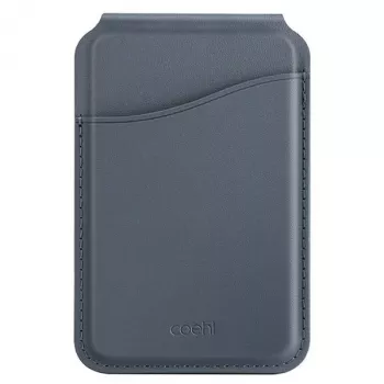 Portefeuille magnétique UNIQ Coehl Esme avec miroir et béquille pour Apple iPhone 15 Pro Max, bleu saphir