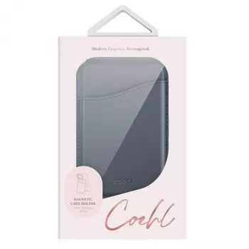 Portefeuille magnétique UNIQ Coehl Esme avec miroir et béquille pour Apple iPhone 15 Pro Max, bleu saphir