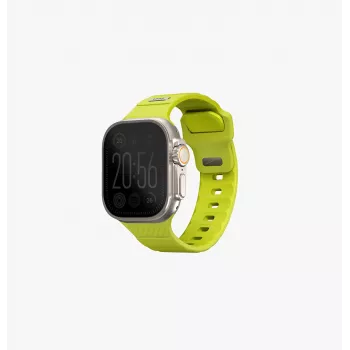 Bracelet UNIQ Stride en caoutchouc FKM pour Apple Watch Series 1/2/3/4/5/6/7/8/9/SE/SE2/SE3/Ultra/Ultra 2/Ultra 3 42/44/45/49 mm vert citron vert