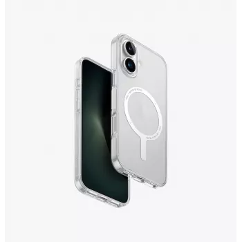 Coque UNIQ Clario pour Apple iPhone 16 6,1 pouces charge MagClick transparent lucent