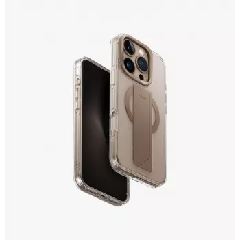 Coque UNIQ Heldro Max pour iPhone 16 Pro 6,3 pouces MagClick Charging Taupe Gold
