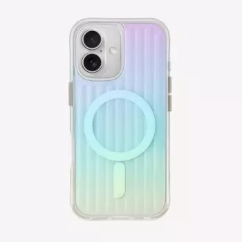 Coque UNIQ Coehl Linear charge magnétique pour Apple iPhone 16 6,1 pouces Opal Iridescent