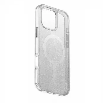 Coque UNIQ Coehl Lumino charge magnétique pour iPhone 16 Pro 6,3 pouces argent scintillant