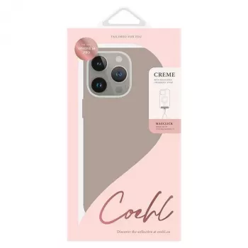 Coque UNIQ Coehl Creme charge magnétique pour iPhone 16 Pro 6,3 pouces gris taupe