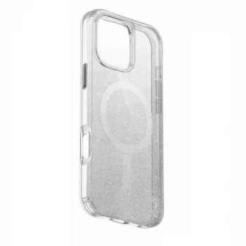 Coque UNIQ Coehl Lumino charge magnétique pour iPhone 16 Pro Max 6,9 pouces argent scintillant