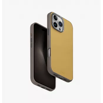 Coque UNIQ Lyden DS Magclick Charging pour iPhone 16 Pro Max 6,9 pouces, jaune-gris