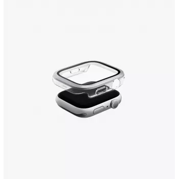 Coque de protection UNIQ Voute avec verre trempé pour Apple Watch Series 10/11 46 mm argent