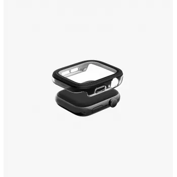 Coque de protection avec protecteur d'écran UNIQ Voute pour Apple Watch Series 10/11 46 mm, verre trempé, or rose