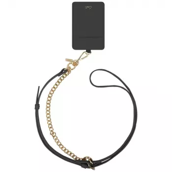 Cordon de téléphone universel 3-en-1 UNIQ Coehl Caryne avec porte-cartes - Ebony