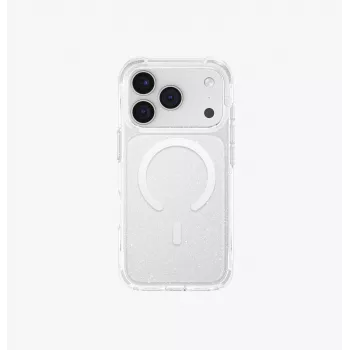 UNIQ LifePro Xtreme Coque MagClick Charging pour iPhone 17 Pro, Transparente/Glitter