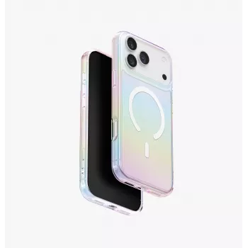 UNIQ Iridescia Coque pour Apple iPhone 17 Pro Max Magclick Charging Holo Quartz