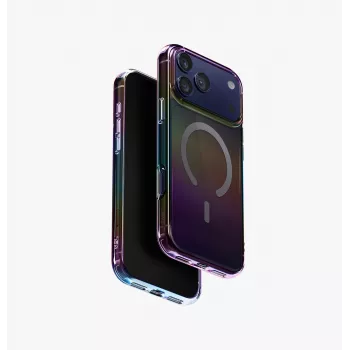 UNIQ Iridescia Coque pour Apple iPhone 17 Pro Max Magclick Charging Midnight Quartz