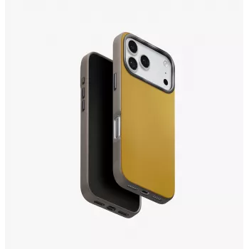 UNIQ Lyden DS Coque pour iPhone 17 Pro MagClick Charging Jaune-Gris