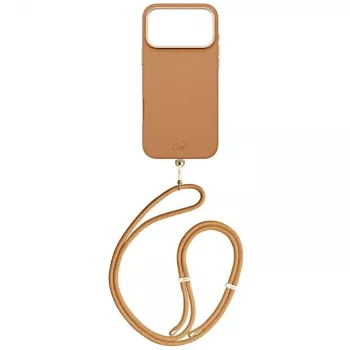 Coque UNIQ Coehl Mirelle pour iPhone 17 Pro Max, chargement magnétique, marron