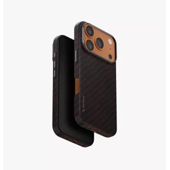Coque UNIQ Keva Edge pour iPhone 17 Pro avec MagClick Charging, orange