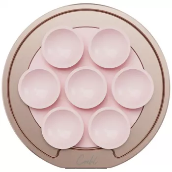 Support de voiture magnétique UNIQ Coehl Luna avec miroir et ventouse rose