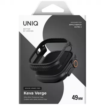 Coque UNIQ Keva Verge pour Apple Watch Ultra / Ultra 2 / Ultra 3 49 mm noire