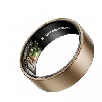 ULTRAHUMAN Ring Air - Bague connectée pour femmes et hommes - Suivi du sommeil et de la condition physique - Fréquence cardiaque - Bague connectée Raw Titanium taille 12