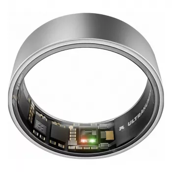 ULTRAHUMAN Ring Air - bague connectée pour femmes et hommes - suivi du sommeil et de la forme - fréquence cardiaque - bague connectée Raw Titanium taille 10