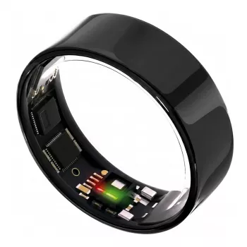 Bague connectée ULTRAHUMAN Ring Air pour femmes et hommes – suivi du sommeil et de la condition physique – fréquence cardiaque – bague connectée Aster Black taille 13