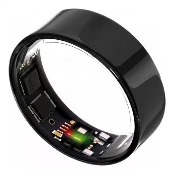 ULTRAHUMAN Ring Air – bague connectée pour femmes et hommes – suivi du sommeil et de la forme physique – fréquence cardiaque – bague connectée Aster Black taille 11