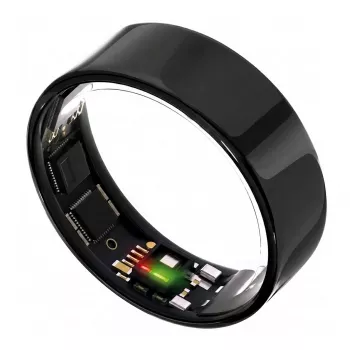 Bague connectée ULTRAHUMAN Ring Air pour femmes et hommes – suivi du sommeil et de la condition physique – fréquence cardiaque – bague connectée Aster Black taille 10