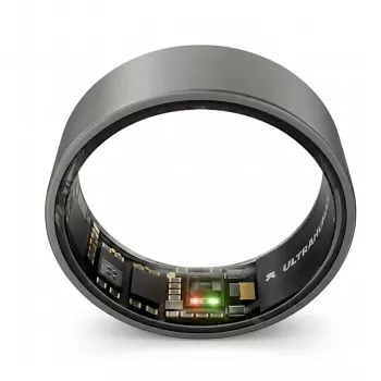 ULTRAHUMAN Ring Air - bague connectée pour hommes et femmes - suivi du sommeil et de la forme - fréquence cardiaque - bague connectée Matte Grey taille 8