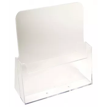 Exacompta présentoir de comptoir A4 avec 1 casier, polystyrène, transparent, 85 x 235 x 247 mm (74058D)