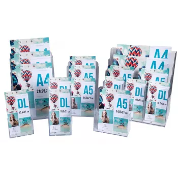 Exacompta présentoir de comptoir A4 avec 1 casier, polystyrène, transparent, 85 x 235 x 247 mm (74058D)