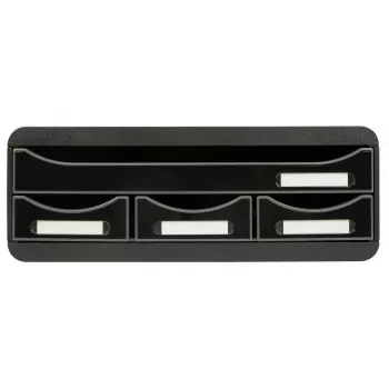 Boîte à tiroirs Exacompta TOOLBOX MINI 4 tiroirs A4, 355 x 270 x 134 mm, noire (319714D)
