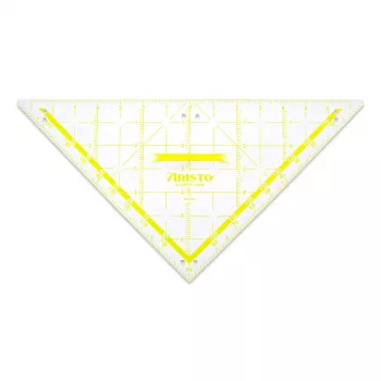 ARISTO Équerre TZ pour tableau mural, 80 cm, avec poignée, plastique transparent (AR1650W)