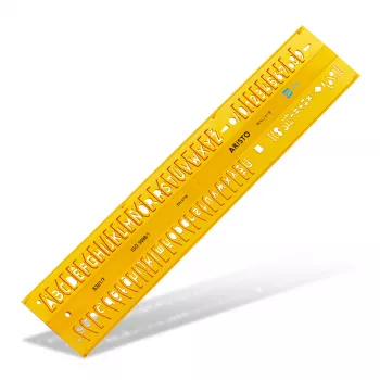 ARISTO Pochoir de lettrage droit 7 mm, ISO 3098-1 / DIN 6776, type B, profil H (AR5301/7)