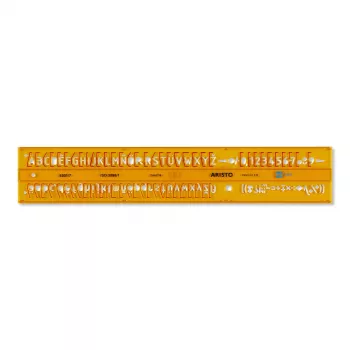 ARISTO Pochoir de lettrage droit 7 mm, ISO 3098-1 / DIN 6776, type B, profil H (AR5301/7)