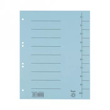Intercalaires Bene 100 bleus - A4, 100 feuilles