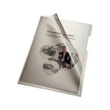 Pochettes plastiques Esselte Leitz DIN A4 PVC rigide 0,15 mm grises 205000GR 100 pièces