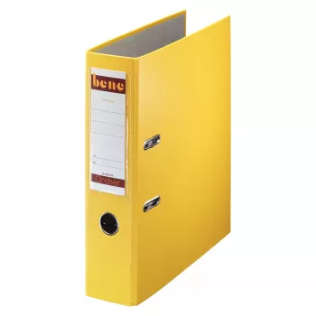 Bene 291400GE classeur à levier A4 jaune dos 80 mm 600 feuilles panneau de particules carton contrecollé papier/plastique