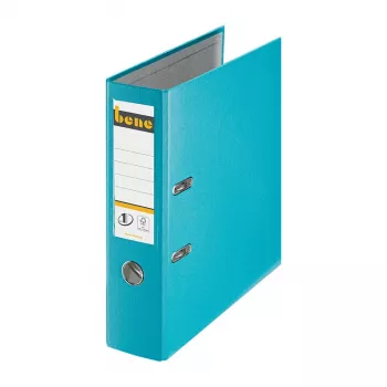 Bene classeur à levier A4 80 mm turquoise plastique PP