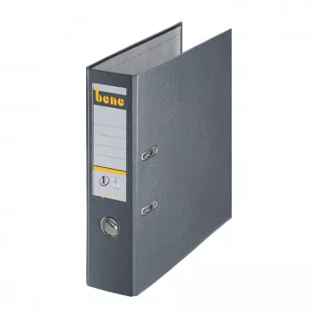 Bene classeur à levier A4 80 mm gris ardoise plastique PP